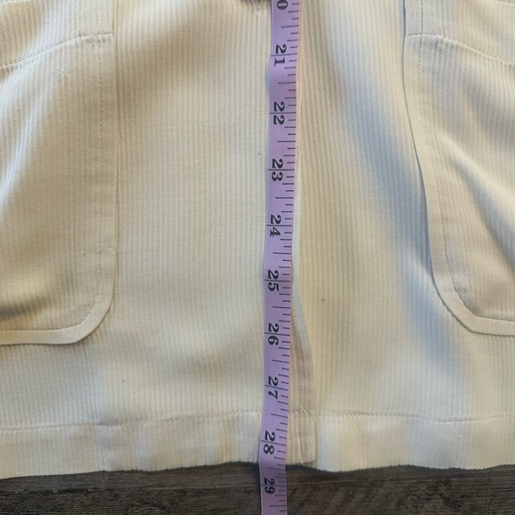 Vintage 100% Silk Ann Taylor Striped Cream Button-Down Blouse Size M - Picture 5 of 9